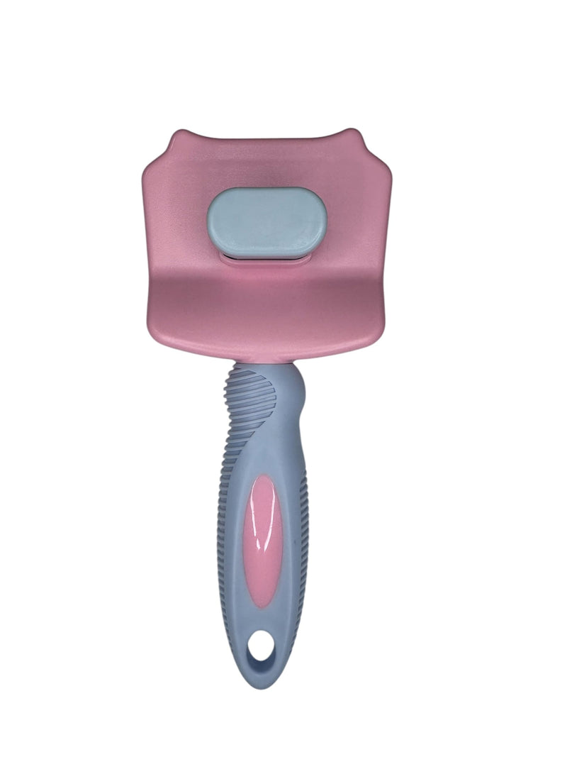 Pet Self Cleaning Slicker Brush, Skin Friendly Deshedding Grooming Tool for Shedding & Haired Pets, 3 Colors Available Pink, Blue and Purple (Pink) - PawsPlanet Australia