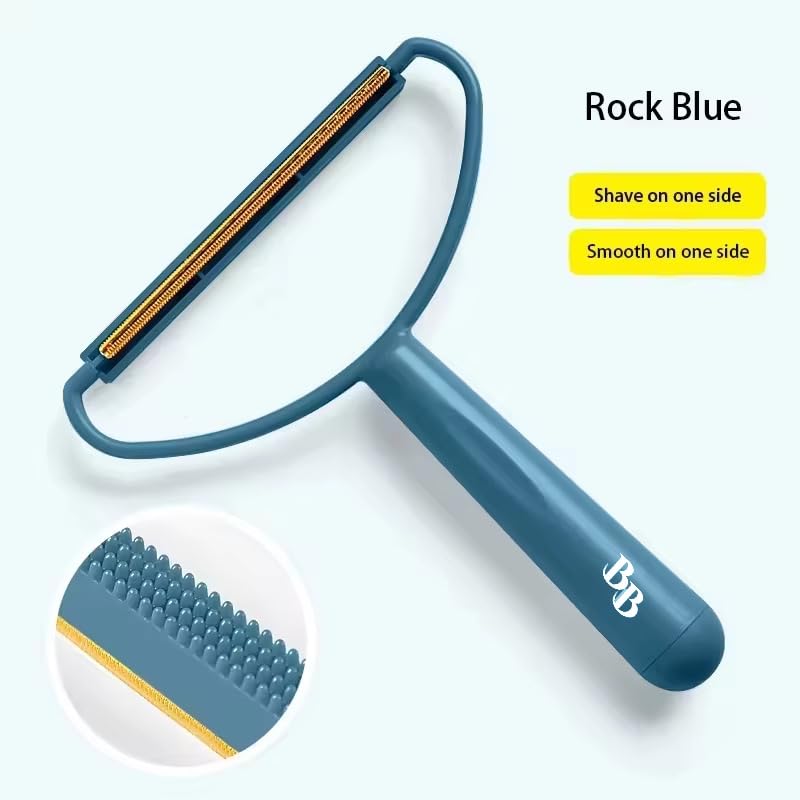 Pet Hair Removal Tool, 2-Sided with Shave and Smooth Surfaces, Large Size, Pet Cleaning Brush for Furniture (Rock Blue) Rock Blue - PawsPlanet Australia