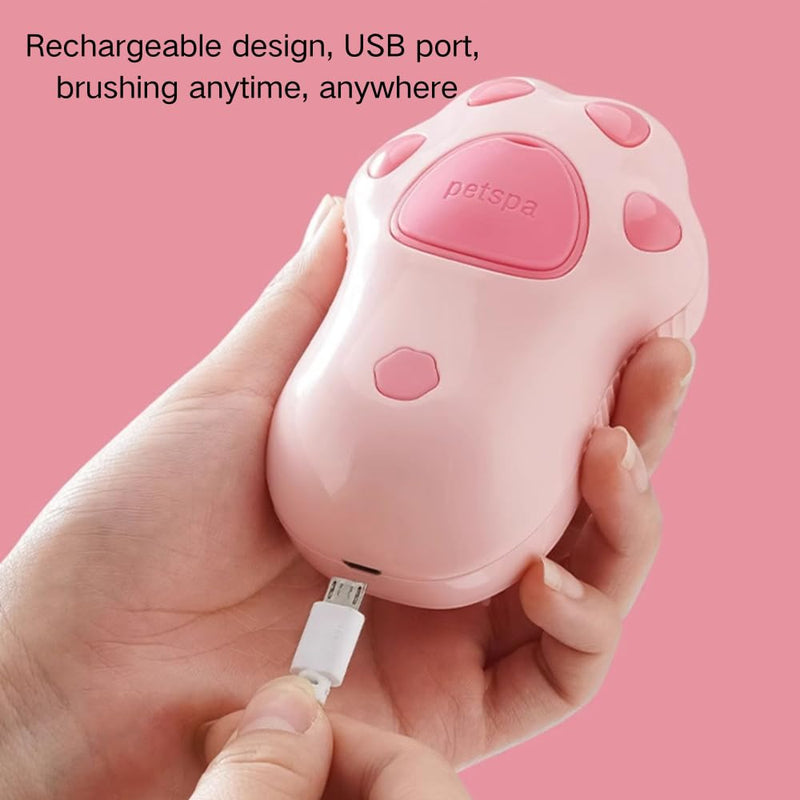 Cat Steam Brush - 3 In1 Steamy Cat Brush, Self-Cleaning Steamy Pet Brush for Massage, Multifunctional Cat Grooming Brush for Removing Tangled and Loose Hair (Pink) Pink - PawsPlanet Australia