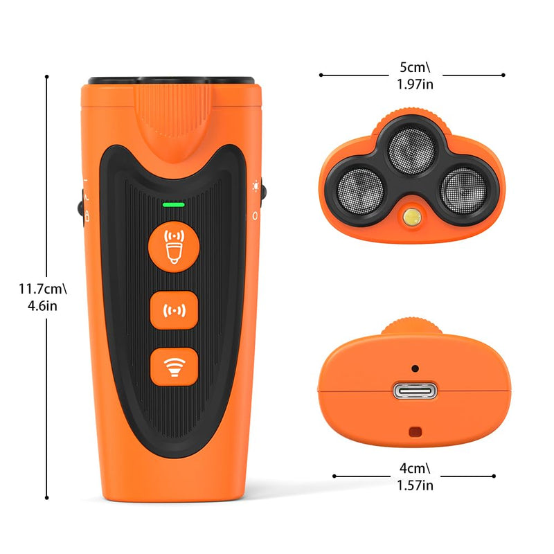 3X Ultrasonic Dog Bark Deterrent, 6 Training Modes, 23FT Range, 30-Day Battery, Rechargeable & Humane Anti-Barking Device for Indoor & Outdoor