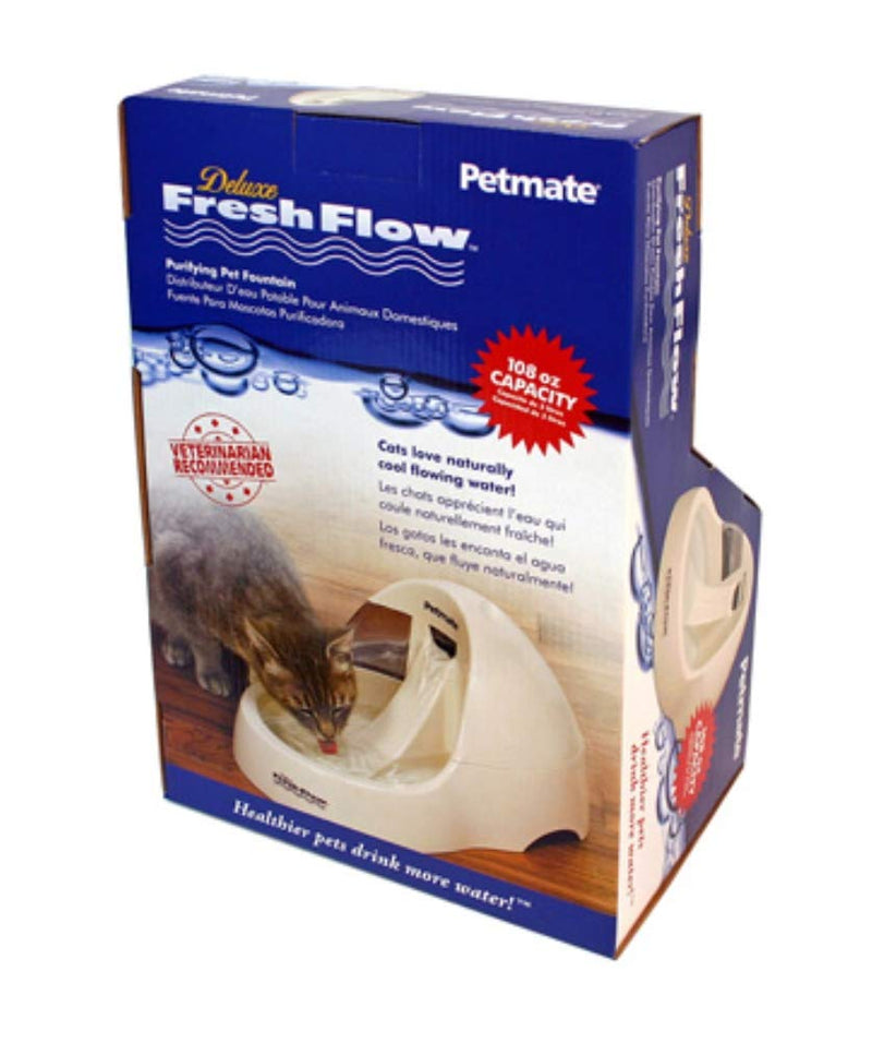 Petmate Deluxe Fresh Flow Cat, Bleached Linen, 50 Oz, 1 Count (Pack of 1) Small - PawsPlanet Australia