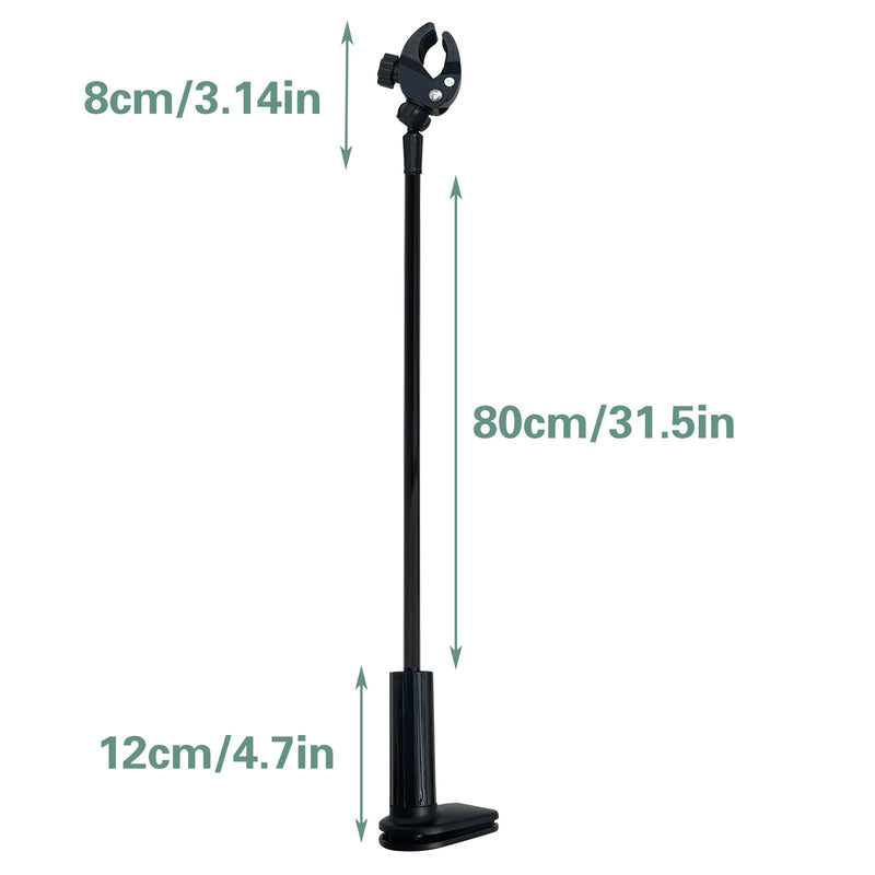 Dog Hair Dryer Holder, Black Alloy Adjustable Lazy Hair Dryer Hands Free Stand with 360° Rotatable Clamp for Pet Dog Cat Grooming - PawsPlanet Australia