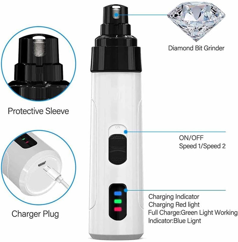 Silent Grind Pro for Dogs, Silent Grind Pro, Silent Grind Pro Dog Nail Trimmer, New Electric Dog Nail Clippers for Dog Nail Grinders Rechargeable, Super Quiet Dog Nail Grinder,Pet Paws Grooming Tool - PawsPlanet Australia