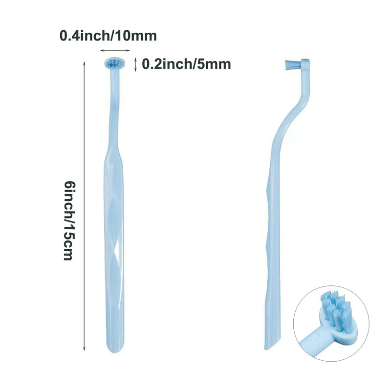 Three Sided Dog Toothbrush Kit, 2 Size Dog Toothbrush for Adult Puppy with Small Soft Head, Pet Teeth Deep Clean Dense Brush, Small Tooth Cleaning