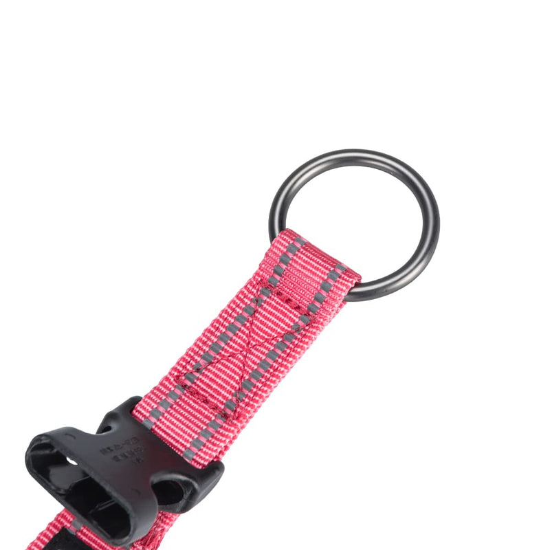 EXCELLENT ELITE SPANKER Reflective Dog Collar Classic Breathable Nylon Adjustable Pet Collar with Quick Release Buckle for Boy Girl Male Female Puppies Small Medium Large Dogs Walking Training(Pink-M) M Pink