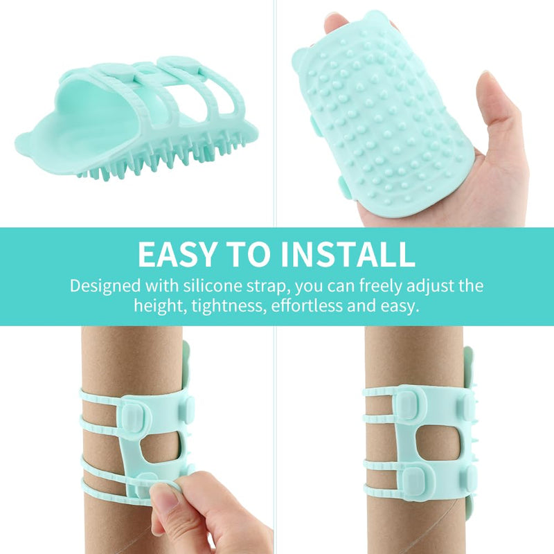 Pet Tickling Artifact, 2pcs Soft Face Scratchers Brush for Cats - Wall Corner Massage Comb for Long & Short Fur Kitten/Puppy (White, Green, size:6.5x4.13inch) - PawsPlanet Australia