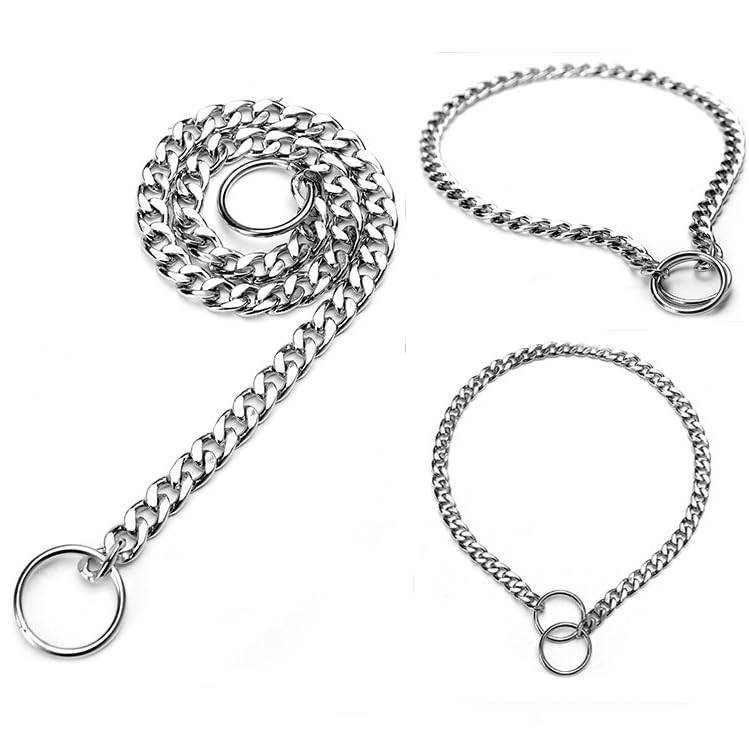 Choke Collar for Dogs Large Breed, Dog Chain Collars Slip P Chain Choke Metal Link Training Heavy Duty Martingale Dog Collar for Xs Small Medium Large Big XL Breed Dogs, XL - PawsPlanet Australia