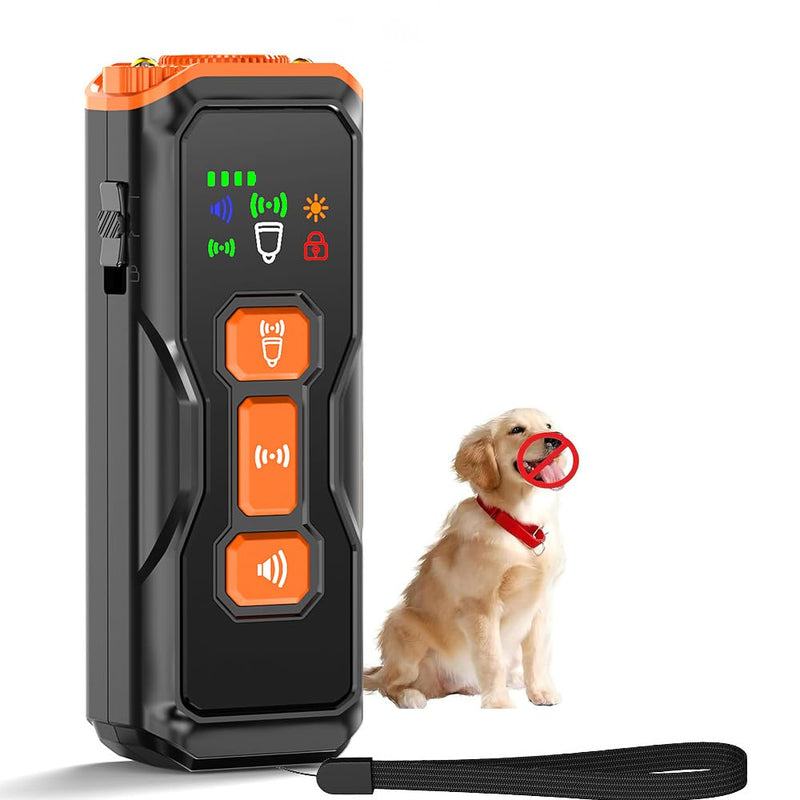 Ultrasonic Dog Barking Control Device, Sonic Bark Deterrent with Flashing Light, Waterproof Anti Bark Device for Indoor Outdoor Use, Stop Neighbor Dog Barking, Bark Deterrent for Home & Yard Security