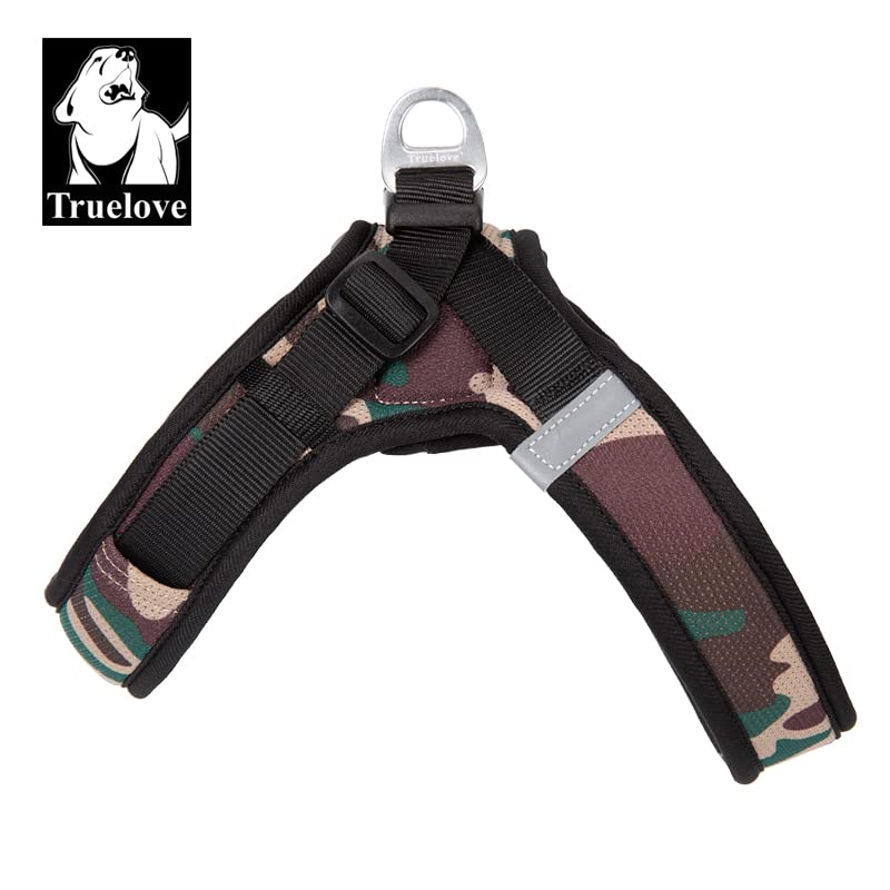 WINHYEPET Truelove Dog Harness Soft Mesh Reflective Breathable Step-In Dog Harness,Easy Adjustment Harness with Safety Buckle for Extra Small and Small Dogs, Vest Harness TLH3013(Camouflage,M) M Camouflage