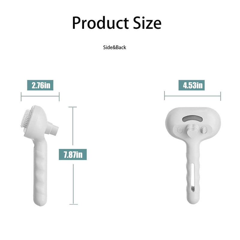 Cat Steam Brush, 3 - in - 1 Dog Brush for Shedding - Grooming Tool for Long & Short Hair Pets Cleaning & Massage, Rechargeable Spray Hair Removal Comb With Tube, Quiet Design ≤36dB (White) White - PawsPlanet Australia