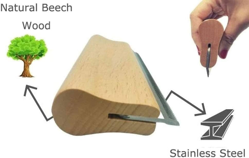 Wood Groom Brush, Deshedding Grooming Tool, Professional Pet Wooden Groomer, Ergonomic Design, No Hurt for Dogs, Cats and Horses (5 inch) 5 Inch - PawsPlanet Australia