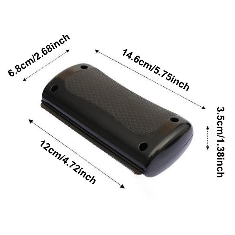 Pet Grooming Brush, Deshedding Cat Brush, Metal Blade with Rubber Handle, Curved Grip Design, for Dogs and Cats