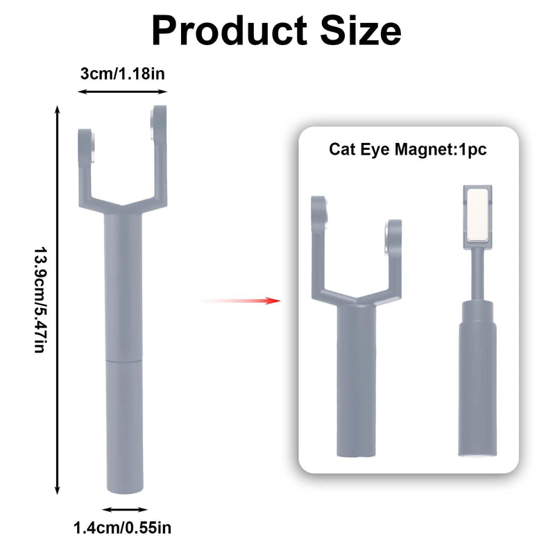 Multifunctional 4-in-1 Cat Eye Magnet for Nails, Detachable Double-Head Y-Shape Polish Gel Nail Magnet for Home DIY Salon Magnetic Fingernail Design Art Tool - PawsPlanet Australia
