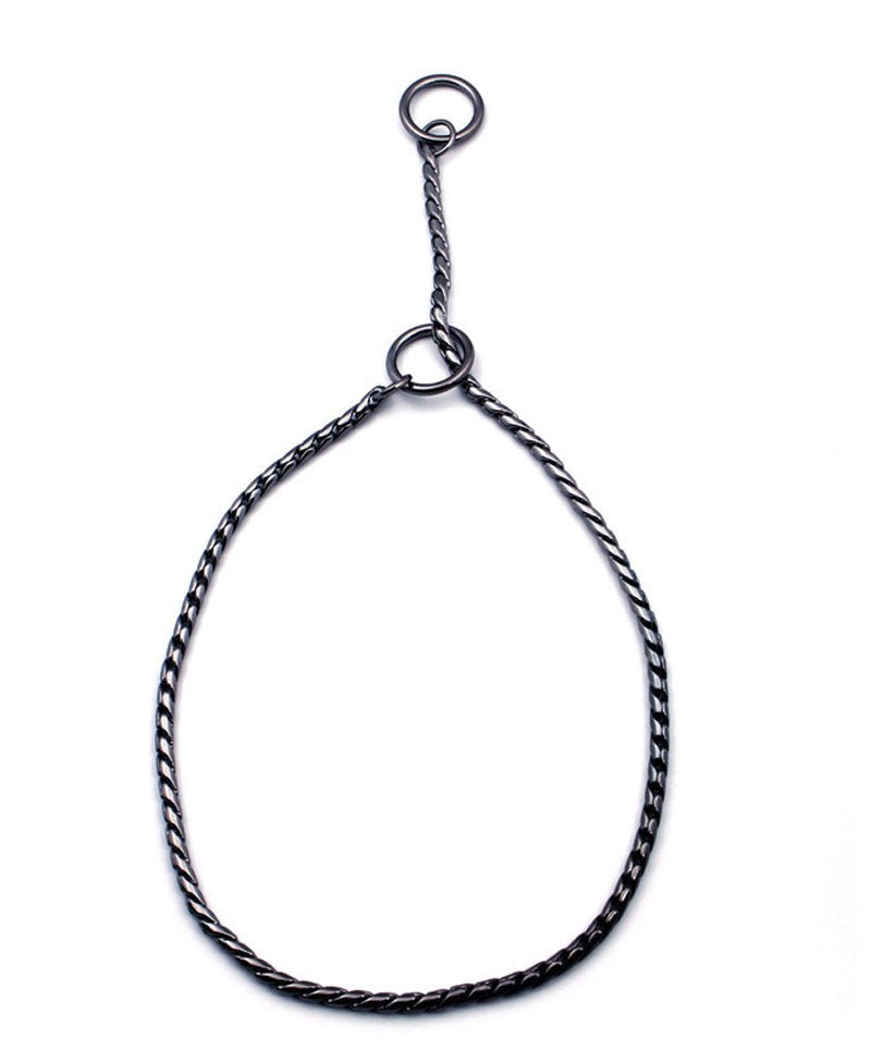 SGODA Black Dog Chain Collar Choke Pet Training Snake Collar with Heavy Links, 22 in, 4 mm Length 22" 4mm - PawsPlanet Australia