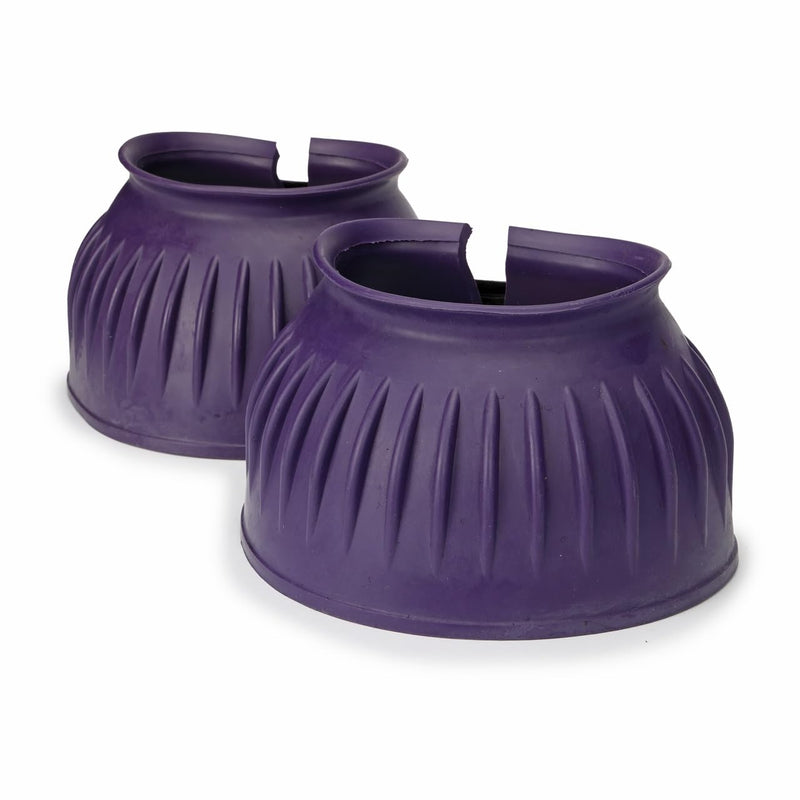 Shires ARMA Over Reach Horse Bell Boots Purple Full - PawsPlanet Australia