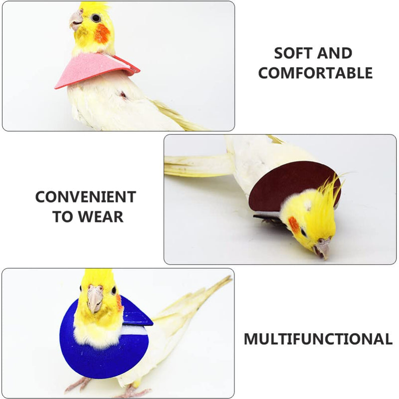 8 Pcs Bird Cone Collar - Parrot -bite Elizabethan Collars, Bird Recovery Collar, Neck Rings Wound Protector for Budgerigar Lovebird Agapornis Fischer Cockatiel Cockatoo - PawsPlanet Australia