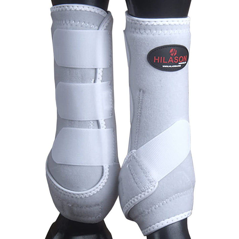 HILASON White X Large Horse Medicine Sports Boots Front Leg
