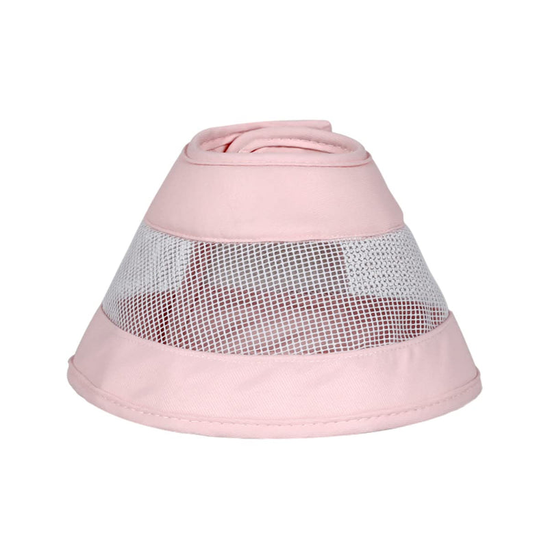 Cat Recovery Protective Cone Collar After Surgery-Soft Adjustable Waterproof Lightweight Elizabethan Collar to Prevent Cats from Touching Stitches, Wounds and Rashes(M Pink) M Pink