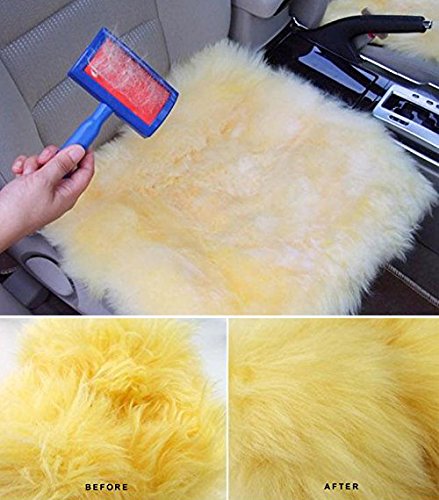JUSPRO Sheepskin Rug Brush Red Medium - PawsPlanet Australia