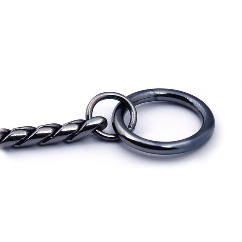 SGODA Black Dog Chain Collar Choke Pet Training Snake Collar with Heavy Links, 22 in, 4 mm Length 22" 4mm - PawsPlanet Australia
