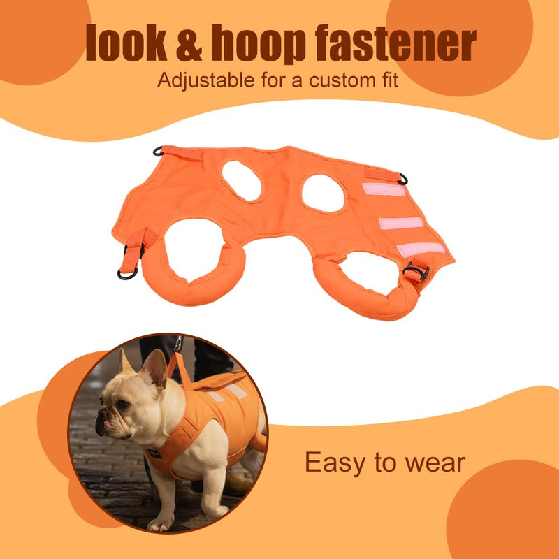 Dog Sling Harness, Adjustable Lifting Support Sling for Disabled & Elderly Dogs, Breathable Mesh with Padded Handle Dogs Cats Carrier for Walking 17 * 21 * 3