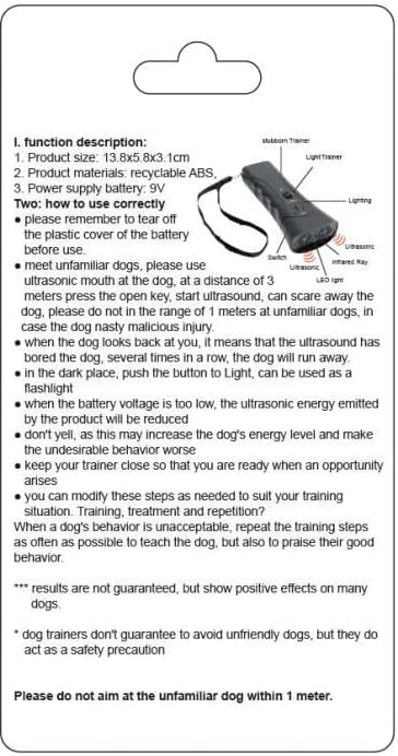 BarxBuddy Anti Bark Dog Training Antibarking Device Ultrasonic to Stop Dog Barking with Dual LED Light and Strap, Safe for Pets Indoors and Outdoors