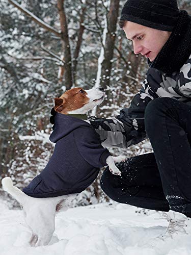 6 Pieces Dog Hoodie Dog Clothes Sweaters with Hat, Pet Winter Clothes Warm Hoodies Coat Sweater for Small Dogs Chihuahua (M) M - PawsPlanet Australia