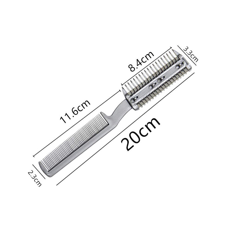2Pcs Razor Comb for Dogs Cats with Extra Blades Double Sides Pet Razor Comb Trimming & Grooming Hair Cutter Comb Trimmer Grooming Comb for Dog Cat (Silver) Silver - PawsPlanet Australia