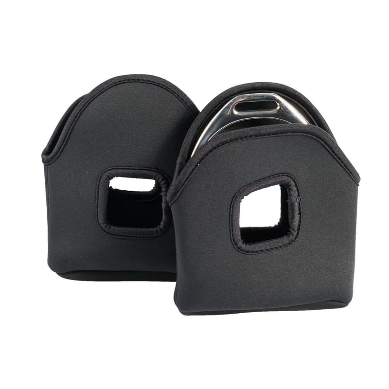 HORZE Soft Neoprene 6.3" x 8" Stirrup Covers | Protect Your Saddle Black One Size - PawsPlanet Australia