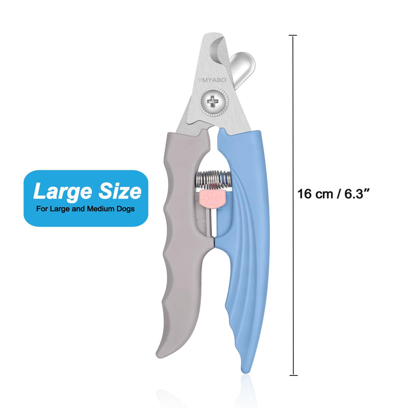 Pet Nail Clipper,Dog Nail Trimmers Safety Guard to Aviod Over Cutting,Puppy Cat Claw Trimmer,with Free Dog Comb Nail File, Sharp Grooming Clipper, Great for Thick Toenail, Blue