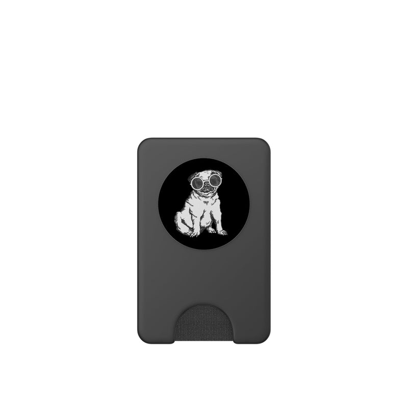pug dog sunglasses quirky whimsical cute pet funny puppy PopSockets PopWallet for MagSafe Magnetic PopWallet - PawsPlanet Australia