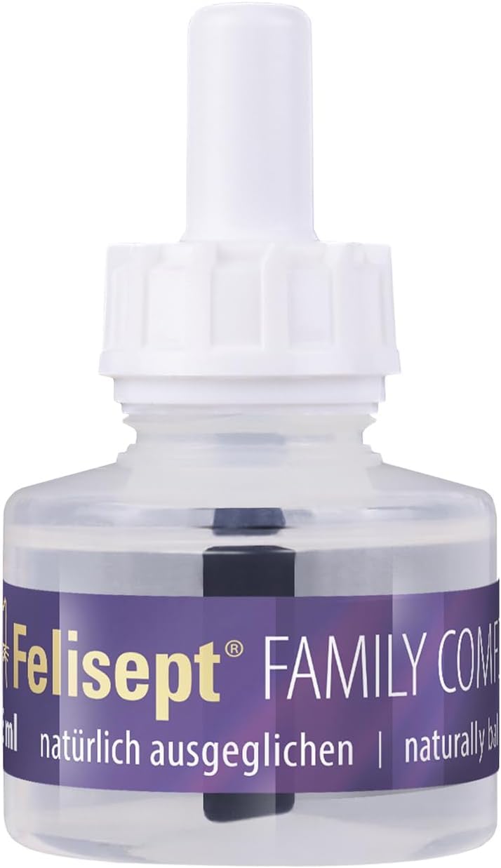 Felisept Family Comfort Refill 45ml - Conflict and Stress for Cats - With Natural Catnip Without Pheromones - Relaxation in a House with Multiple Cats (Pack of 2)