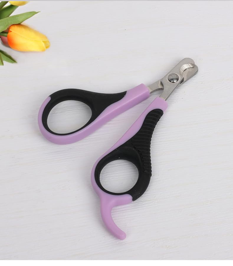 PURPLE Professional Small Pet Nail Clippers EASY GRIP Cat Nail Clipper and Trimmer Dogs Birds Rabbits Ferrets Chinchillas - PawsPlanet Australia