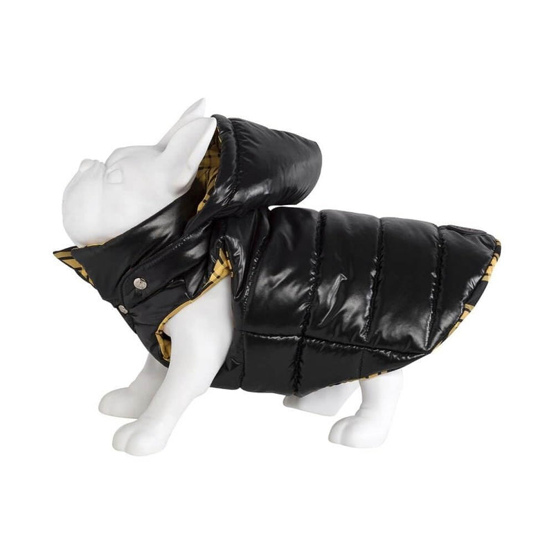 Ziggy Puffer Yellow Vest with Removable Hood Windproof Dog Winter Jacket, Warm Dog Vest Cold Weather, Pet Apparel for Small Medium Large Dogs (Large)