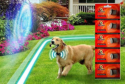 PET-Fence Dog Collar Batteries, Compatible with Invisible Fence Batteries, R21 R22 R51 Dog Collar Fence Battery, Latest Production Date(5 Pack) - PawsPlanet Australia