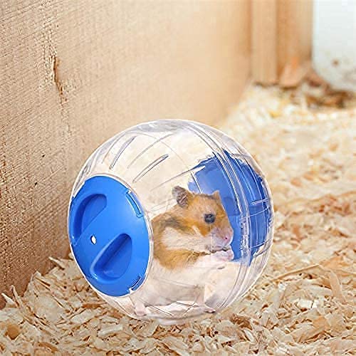 Dwarf Hamster Ball 4.92inch Crystal Running Ball for Hamsters Run-about Exercise Fitness Wheels Small Animal Toys Chinchilla Cage Accessories (S, White B)