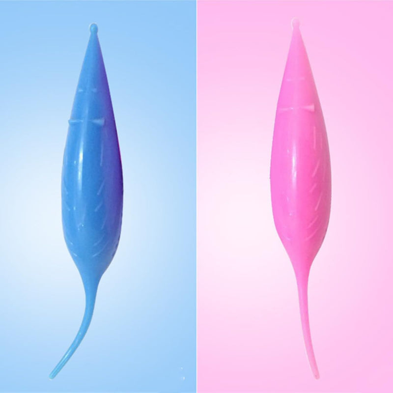 ibasenice Pink Silicone Chew Toy with Catnip, Mouse Shape, Cat Chew Toy and Teaser for Chewing and Playing with Cats and Kittens