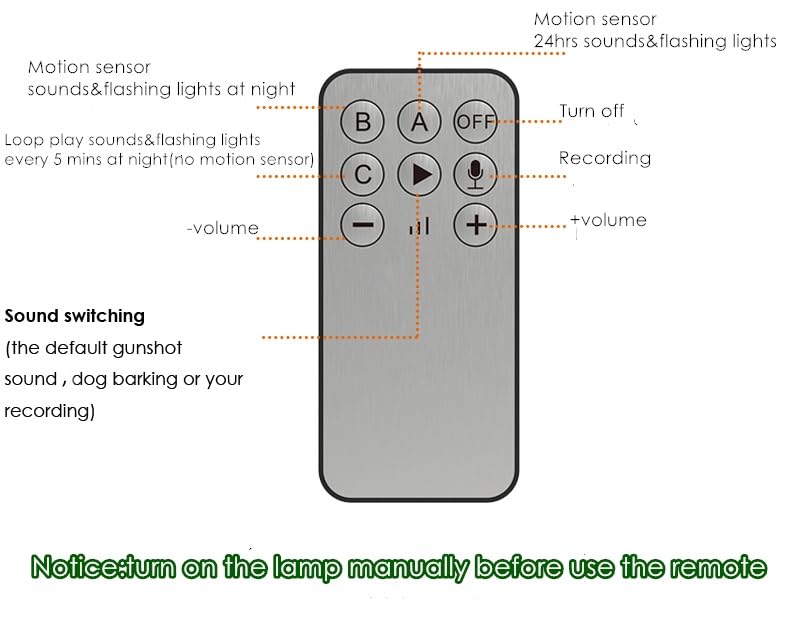 HULPPRE Solar Outdoor Motion Sensor Alarm-Dog Barking or Gunshot Sound,Support Recording&±Volume,130db Loud Noise Maker,3 Work Modes Strobe Light with USB,Say Goodbye to The Intruders 1pack - PawsPlanet Australia