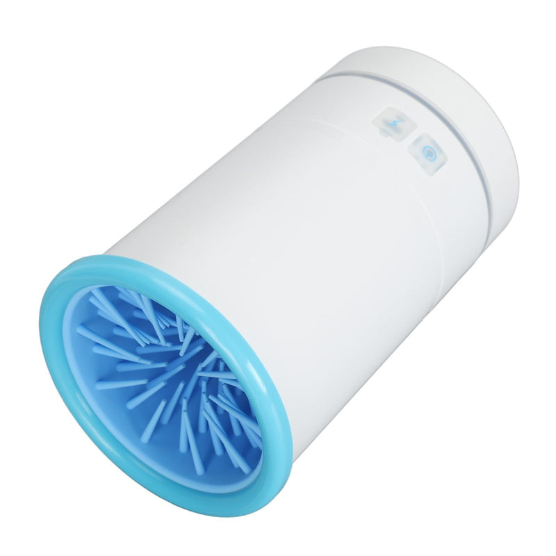 Automatic Dog Cleaner, Soft Electric Washer USB Rechargeable Portable Cleaner Cup, Dog Foot Cleaning Machine for Small to Medium Dogs Cats (White Blue) M White Blue - PawsPlanet Australia