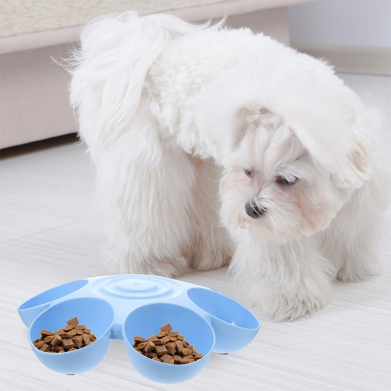 POPETPOP 2pcs Cat Food Water Bowls Plastic Dog Cat Feeder Bowls Multi- Feeder 6-Meal Kitten Food Dishes Petals Shaped Dog Bowl Blue - PawsPlanet Australia