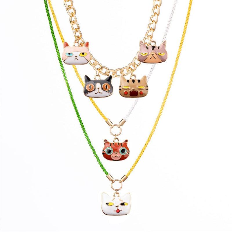 Enamel Cat Charm Bulb Charm Coffee Cup Earrings Making Charm Cute Charm Bracelet Artifact Jewelry Making Diy Pendant Necklace Supplies 6 Color Cat Head - PawsPlanet Australia
