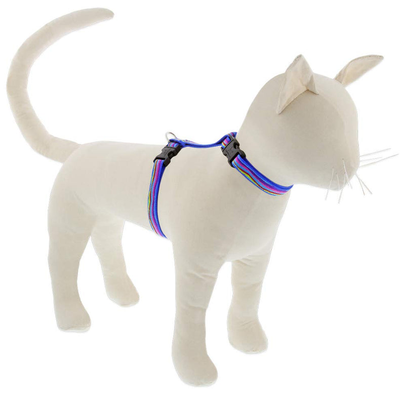 Cat and Small Pet H-Style Harness by Lupine 1/2" Wide Ripple Creek Design with 9" to 14" Adjustable Girth - PawsPlanet Australia