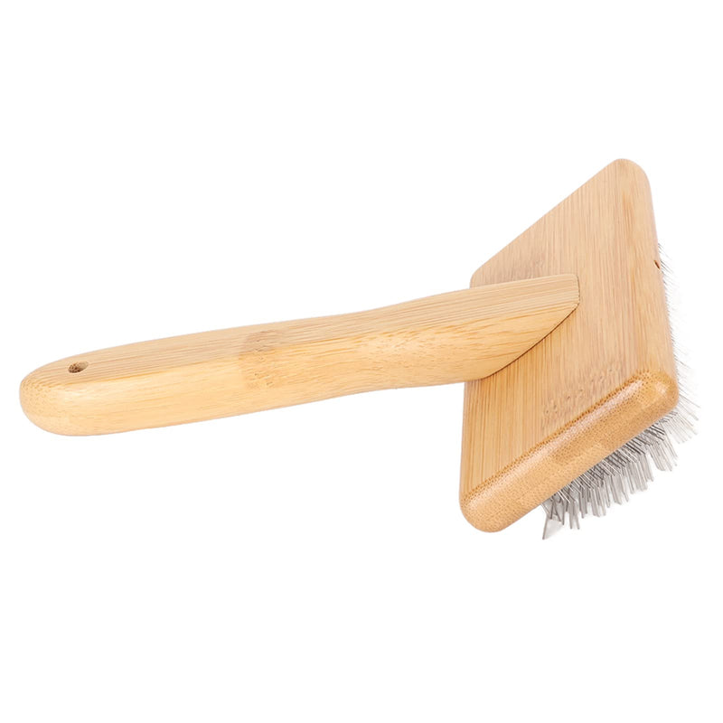 Macrame Slicker Comb, Wool Brush, Pins Bamboo Slicker Carding Rug Comb, Bamboo Cleaning Slicker Brush for Pet Tapestry, Macrame Brush Fur Brushes Wool Carding Brushes (L) L - PawsPlanet Australia