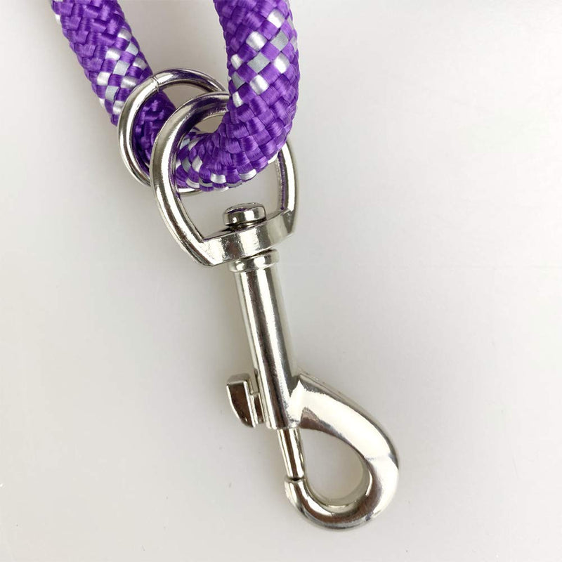 Long Rope Dog Leash for Dog Training 12FT 20FT 30FT 50FT, Reflective Threads Dog Leashes Tie-Out Check Cord Recall Training Agility Lead for Large Medium Small Dogs (Purple, 10mm*20ft) 2/5 inch * 20 ft Purple - PawsPlanet Australia