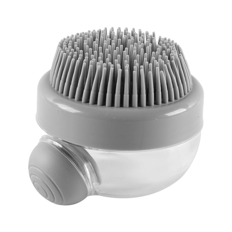 2 Pcs Pet Grooming Bath Massage Brush Grooming Shower Brushes Bath Shampoo Massage Dispenser Shower Brush(Grey)