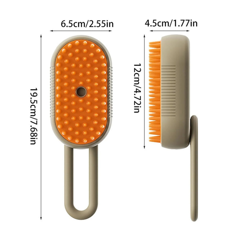 Cat Steam Brush, 3 in 1 Pet Steam Cats Brushes Rechargeable Anti-Static Grooming Brushe, Vibration Massage Cleaning Shedding & Combing Multifunctional Hair Removal Comb for Cats Dog (White) White - PawsPlanet Australia