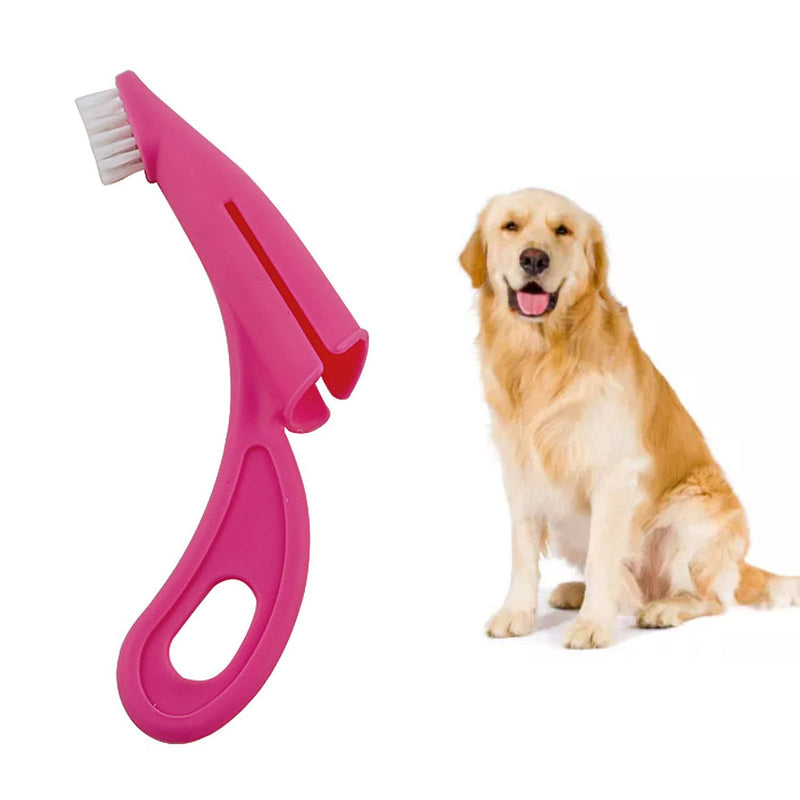 Dog Toothbrush, Tooth Brushing Kit for Dog Teeth Cleaning - Dental Care for Puppies, Cats & Small Pets, Nylon Remove Ergonomic Dog Finger Toothbrush (Red) - PawsPlanet Australia