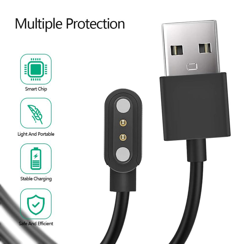 E ECSEM 2Pcs Replacement Charger Intended for NQQHNN Dog Bark Collar, Wireless Charger Magnetic USB Charging Cable Cord for NQQHNN Bark Collar Accessories,Black - PawsPlanet Australia