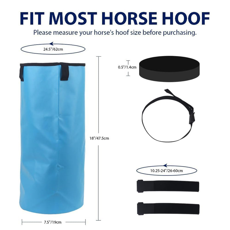 Horse Soaking Boots, Ice Boots for Horses Promote Healing, Hoof Soaking Boot and Poultice Boot Treatment, Horse Hoof Care Wrapped for Hoof Moisturise 1 Pack - PawsPlanet Australia