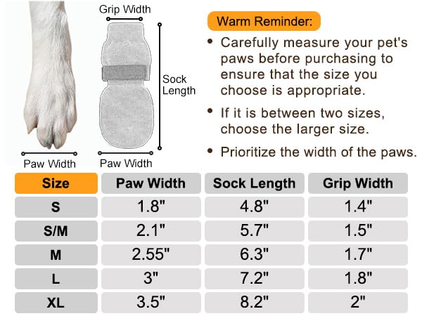 BEAUTYZOO Dog Socks to Prevent Licking Paws for Hardwood Floors Anti Slip, Dog Shoes Booties for Hot/Cold Pavement,Grippy Boots & Paw Protectors Traction Control for Small Medium Large Senior Dogs S/M(Pack of 6) Rose - PawsPlanet Australia